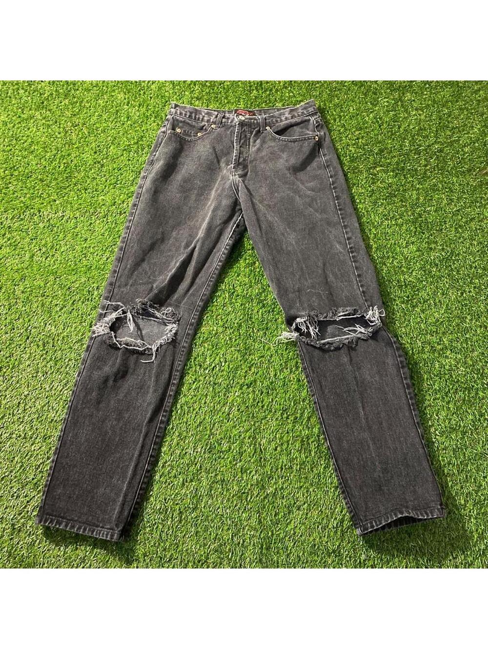 Vintage Y2K Black Distressed Guess Jeans